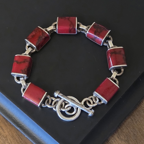 RARE Silpada Sterling Silver & Stone Bracelet - Picture 3 of 12